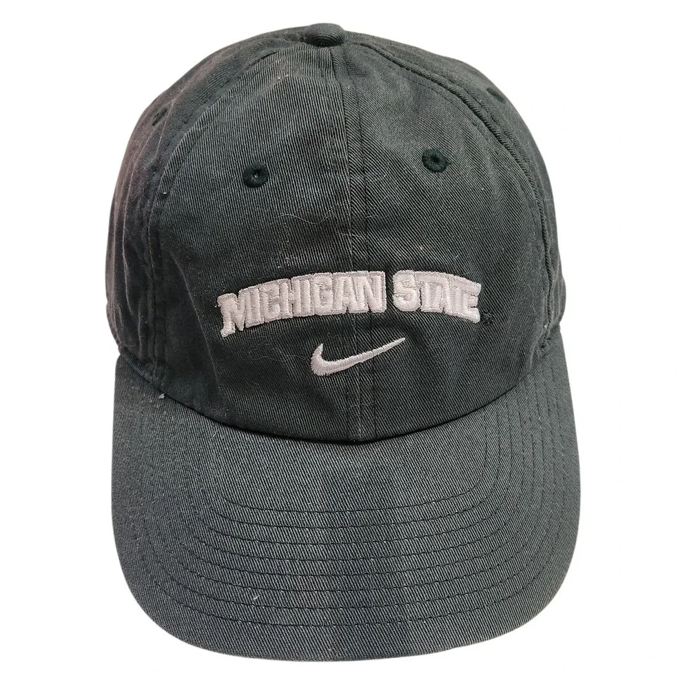 Nike Michigan State Spartans Baseball Cap Hat Green Adjustable Men‎